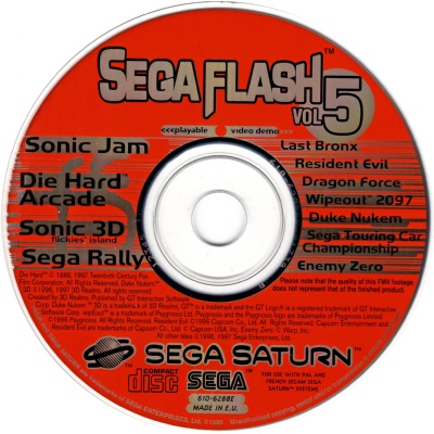 Saturn Demo Disc - Sega Flash Vol. 5 - Saturn