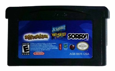 3 Games in 1: Rugrats: Aggravation + Scrabble Junior + Sorry - Game Boy Advance
