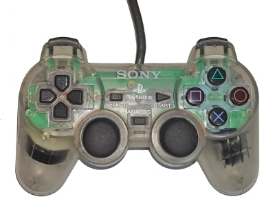 PS1 Official DualShock Controller (SCPH-1200) (Transparent Clear) - Playstation