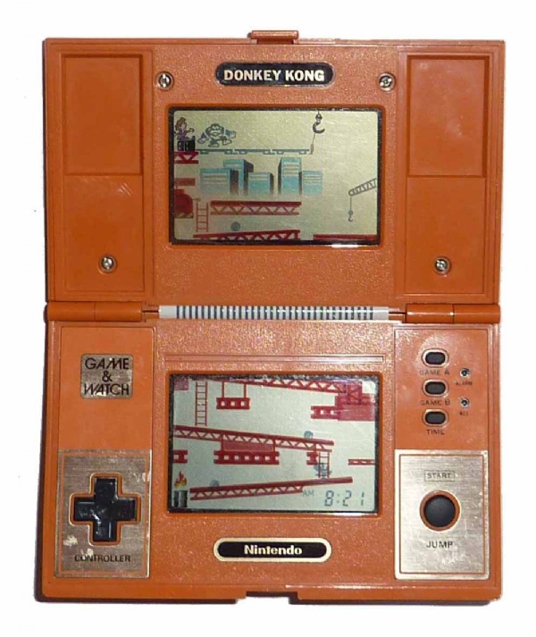 old school donkey kong handheld game